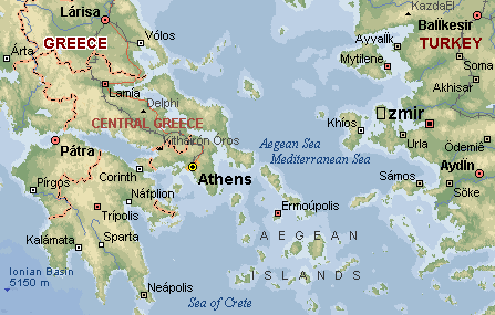 mapka Grecji